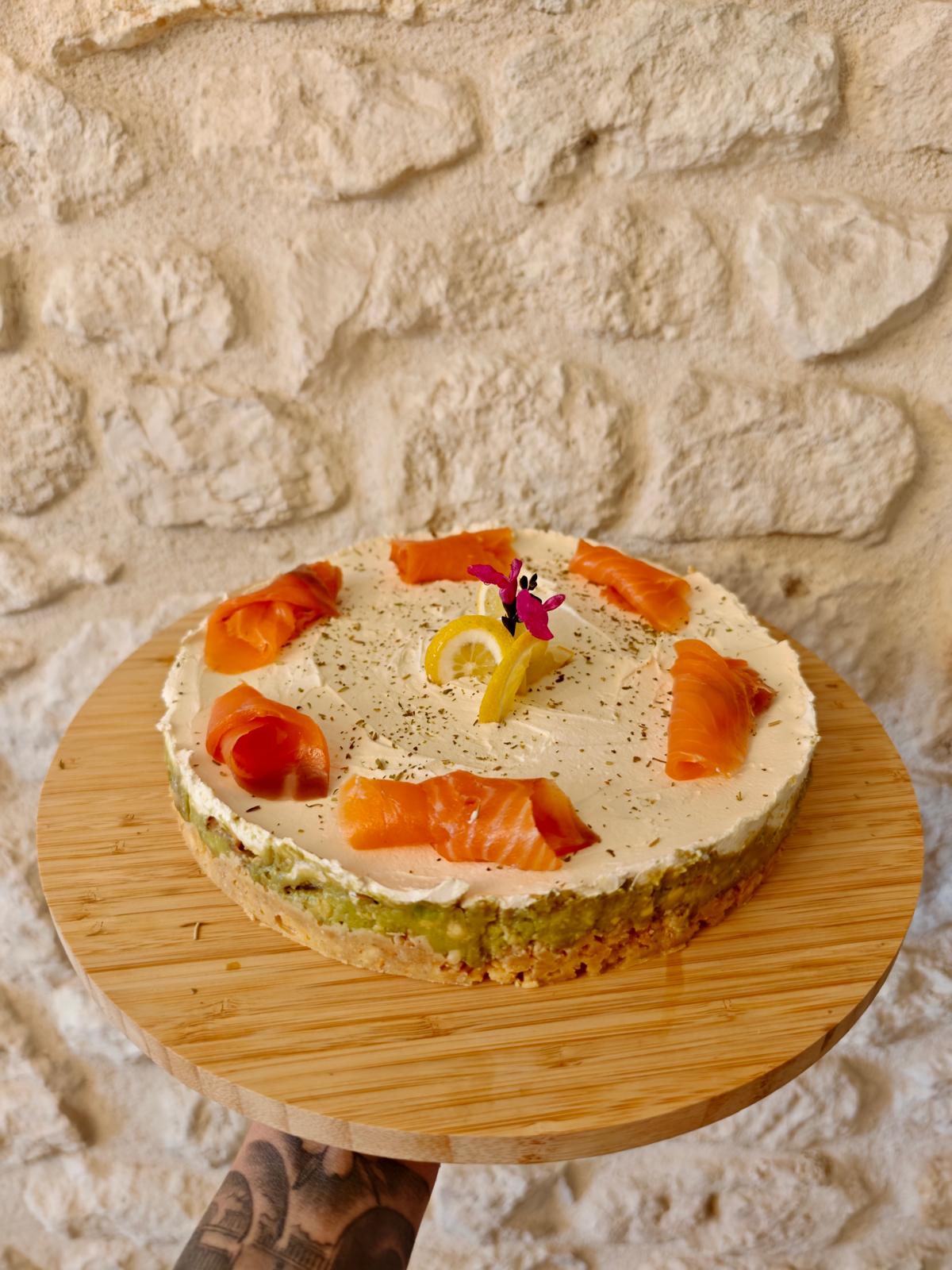 Cheesecake salé saumon-avocat